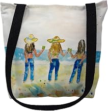 Betsydrake TY131G 18 x 18 in. Bottoms Up Standing Tote Bag - Large Black