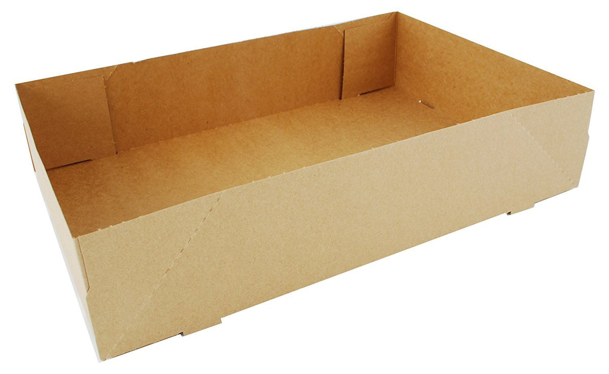SOUTHERN CHAMPION TRAY Kraft / 13.5" x 9" x 3" / Kraft Non-Window Serving Trays