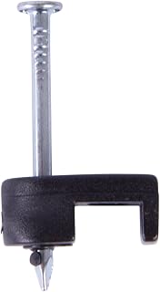 Gardner Bender PSB-160 Low-Voltage Plastic Staples, 3/16 Inch., Secures Bell / Speaker Wire, For Wood Applications, Polyethylene - UV Resistant, Splinter Free, 100 Pk., Black