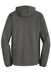 Active Hooded Soft Shell Jacket by Port Authority – Large, 100 % Polyester,Mesh, Grey Steel/ Deep Black, Model 1108014