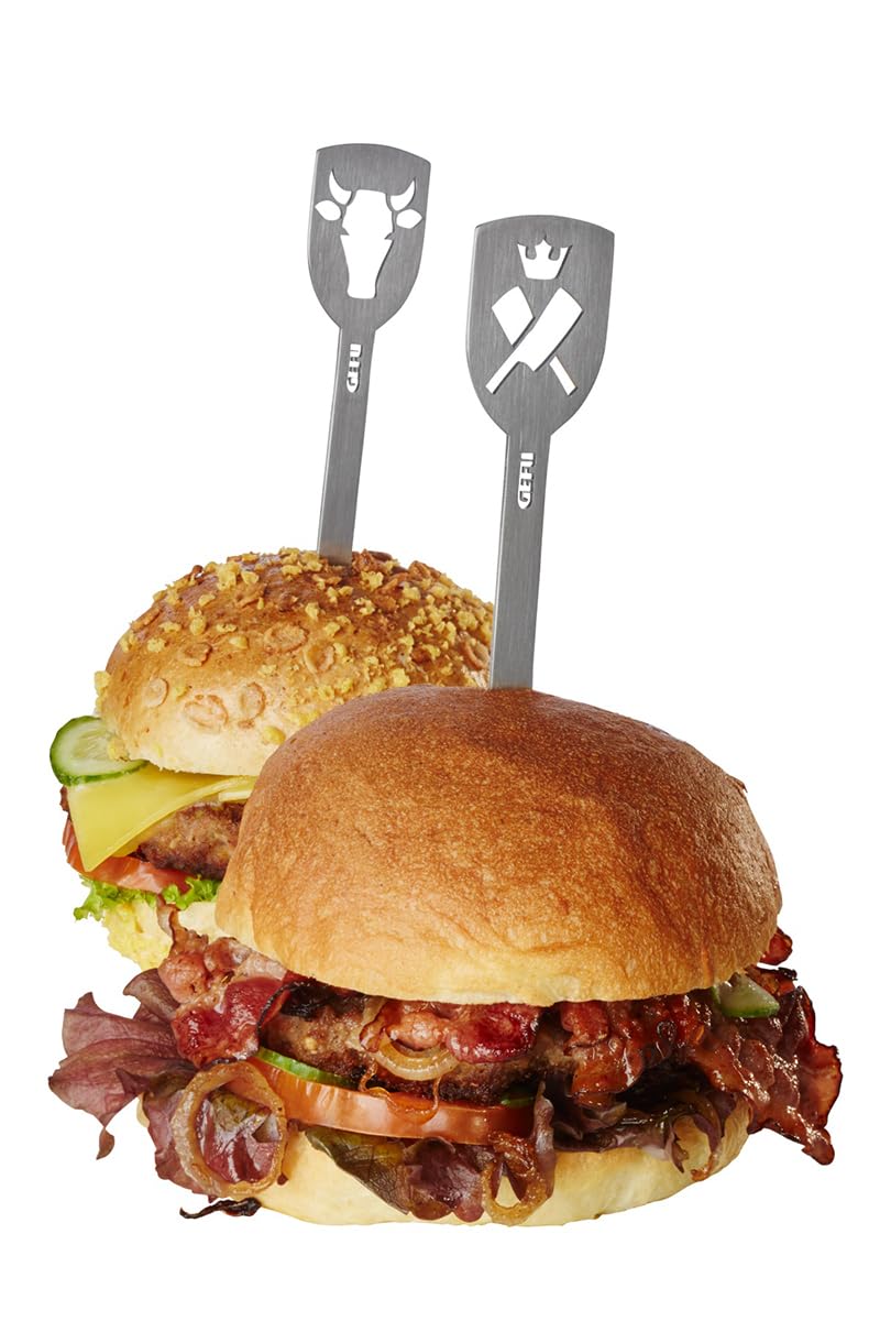 Hamberger Skewers Spark by GEFU – One Size, Stainless Steel, Silver, Model GF15435