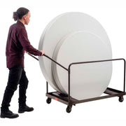 Table Cart for 48" and 60" Round Folding Tables by Global Industrial – 48 inches x 28 inches x 39 inches, Alloy Steel, Brown, Model INT-DY-60R