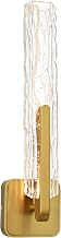 CWI Lighting Curva Integrated LED 19in Brass Wall Light with Handcrafted Glass for Living Room, Bedroom, Hallways & Corridors