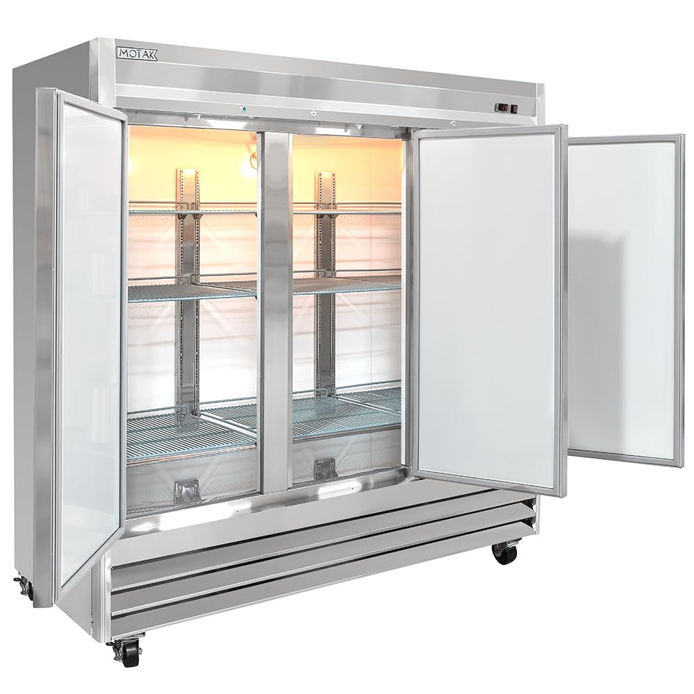 80 7/8" Three Section Reach In Freezer by MOTAK – 83.66x35.04x83.46, In Description, Check Images, Model MSD-3DF-BAL-X