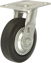 Global Industrial Heavy Duty Swivel Plate Caster 5" Mold-on Rubber Wheel