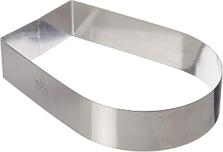 Fat Daddio's Stainless Steel Arch Cake and Pastry Ring, 9.5 x 6.5 x 2