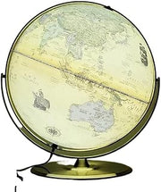 Globe, 16.5in Led Light Large Lighting with Silver Stand for Teaching Office Supplies Clear Text Marking