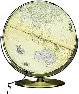 Globe, 16.5in Led Light Large Lighting with Silver Stand for Teaching Office Supplies Clear Text Marking