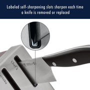 Classic 15-pc Self-Sharpening Knife Block Set by HENCKELS – 15-pc, Black, Model 1028194