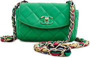 WHAT GOES AROUND COMES AROUND Women's Pre-Loved Chanel Mini Lambskin Ribbon Crossbody Bag