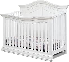 Sorelle Providence 4 in 1 Convertible Crib – Traditional Nursery Crib with Curved Panels, Converts to Toddler Bed, Daybed and Full Size Bed