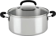 Farberware Brilliance Dutch Oven Pot with Lid, 5 Quart, Stainless Steel