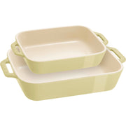 Ceramic 2-pc Rectangular Baking Dish Set - Macaron Pastel Green by STAUB – 2-pc, Ceramic, Green, Pack of 2, Model 1029454
