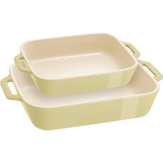 Ceramic 2-pc Rectangular Baking Dish Set - Macaron Pastel Green by STAUB – 2-pc, Ceramic, Green, Pack of 2, Model 1029454