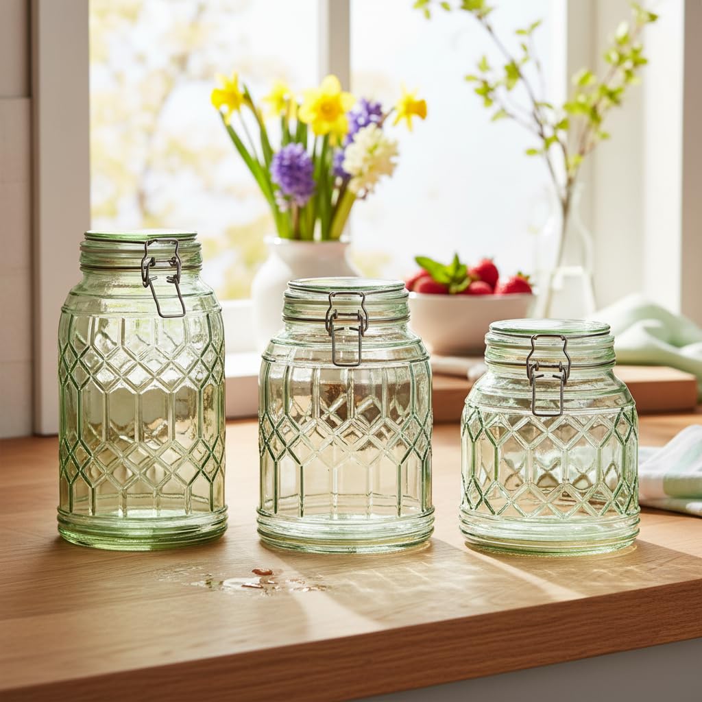 10 Strawberry Street Sage Green / 3 Piece Set / 44.0 fluid_ounces Food Jars & Canisters