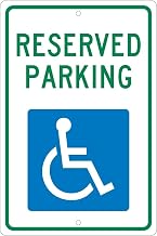 Reserved Parking Handicapped Logo, Aluminum Sign, .063mm Thick