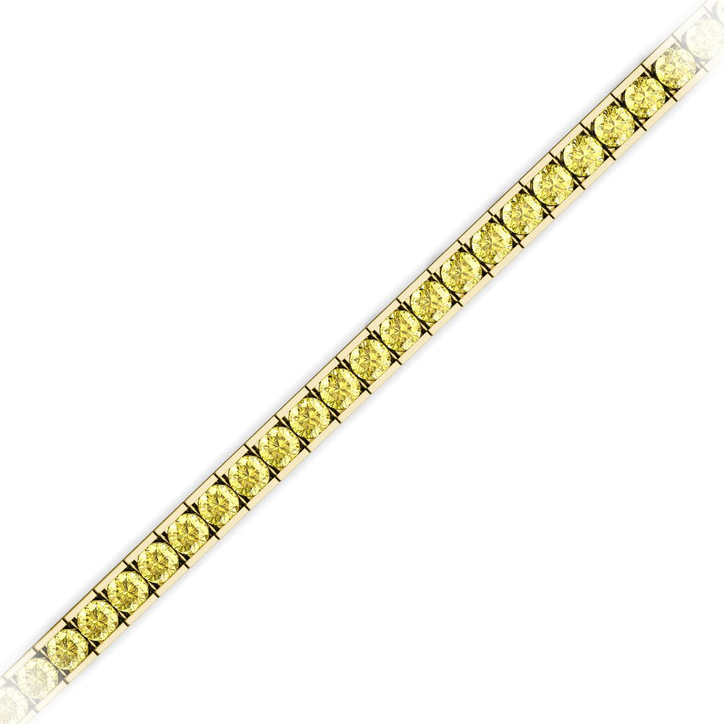 Yellow Sapphire 2mm Channel Set Tennis Bracelet 2.55 ctw 14K Yellow Gold by TriJewels – Yellow Sapphire, Yellow Gold, Yellow
