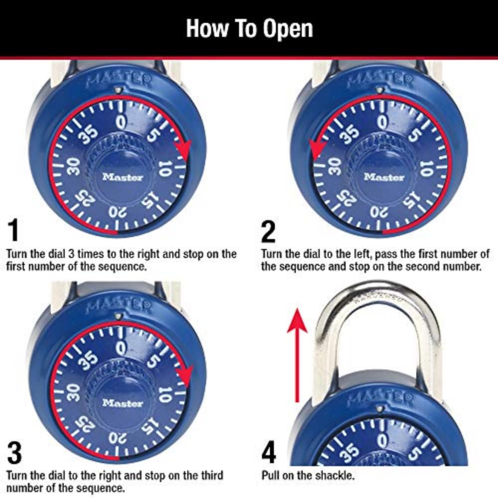 Master Lock Variety / 1 / 1 Pack, Colors may vary Combination Padlocks