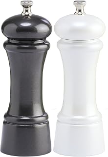 Chef Specialties Elegance Pepper Salt Mill Set, Gunmetal & Pearl Metallic