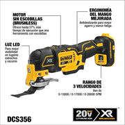 20V Max XR Oscillating Multi-Tool Bundle with 5 Piece Oscillating Tool Blades Kit by DEWALT – Silver, Pack of 5, Model DCS356B