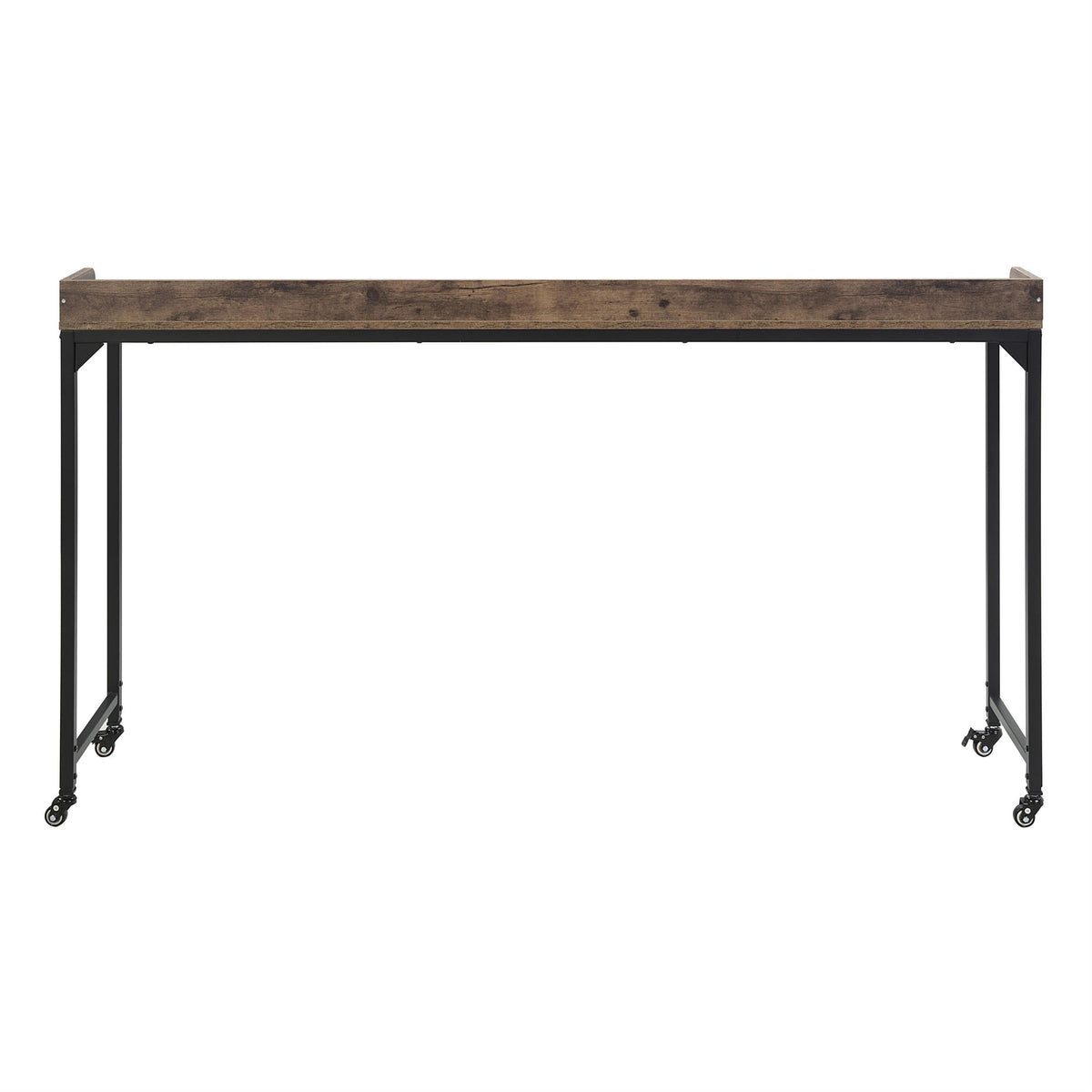 Sumter Adjustable Height Over-The-Bed Desk with Castors in Rustic Brown by Lexicon – Engineered Wood, Brown, Model 5963BR-22