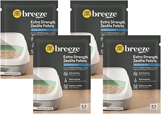 Tidy Cats Breeze Extra Strength Zeolite Pellets, Active Clean Scent 3.5 lb (Pack of 4)