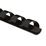 5/16in Black Binding Combs (25 Pack) by Fellowes – 0.3" x 10.8" x 0.3", 40.0 pages, Plastic, Black, Model 52321