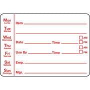 Inventory Control Label White Red Imprint - 3 1/2"L x 2"H 500 Per Roll by HUBERT – 3.5*2 inches, Paper, White, Pack of 500, Model 80352