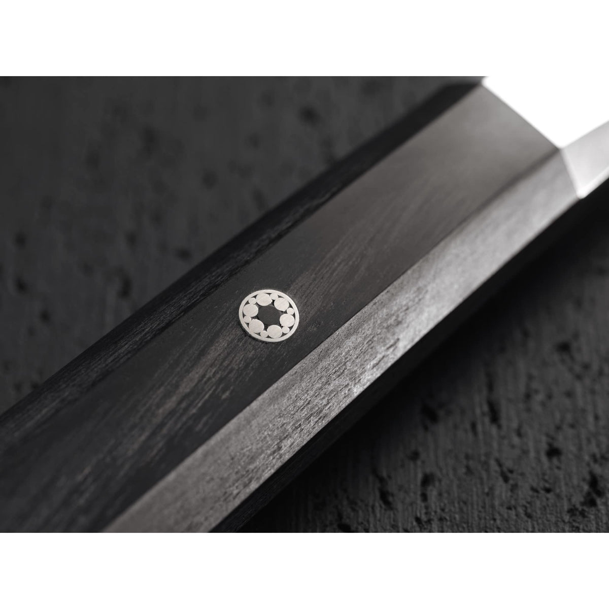 Koh 9.5" Chef's Knife Black/Stainless Steel by MIYABI – 9.5", FC61 Steel, Black, Model 33951-243