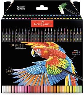 Faber-Castell Ecolápis Supersoft Colored Pencils, 210700, 100 Colors