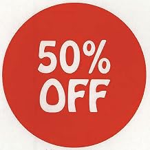 Price Point Sale Labels Red with White Imprint 3/4" Diameter 1000 per Roll