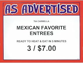 Ready Flow White Laser Sign Paper with Red Border "As Advertised" - 5 1/2"L x 3 1/2"H, 100 per Pack