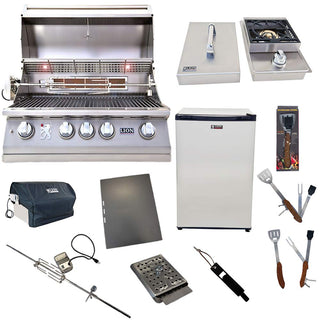 32-inch Natural Gas package deals (Best of Backyard) (Package Deal D) by Lion Premium Grills – Stainless Steel, Model TEST01