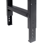 Adjustable Height Workbench by Global Industrial – 60"L x 30"W x 3"H, Steel, Black, Model 183166BK