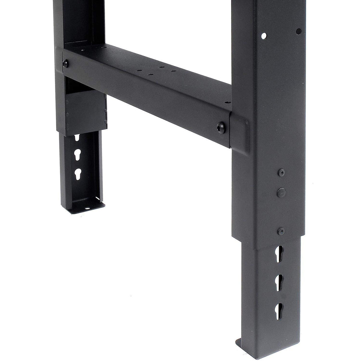 Adjustable Height Workbench by Global Industrial – 60"L x 30"W x 3"H, Steel, Black, Model 183166BK