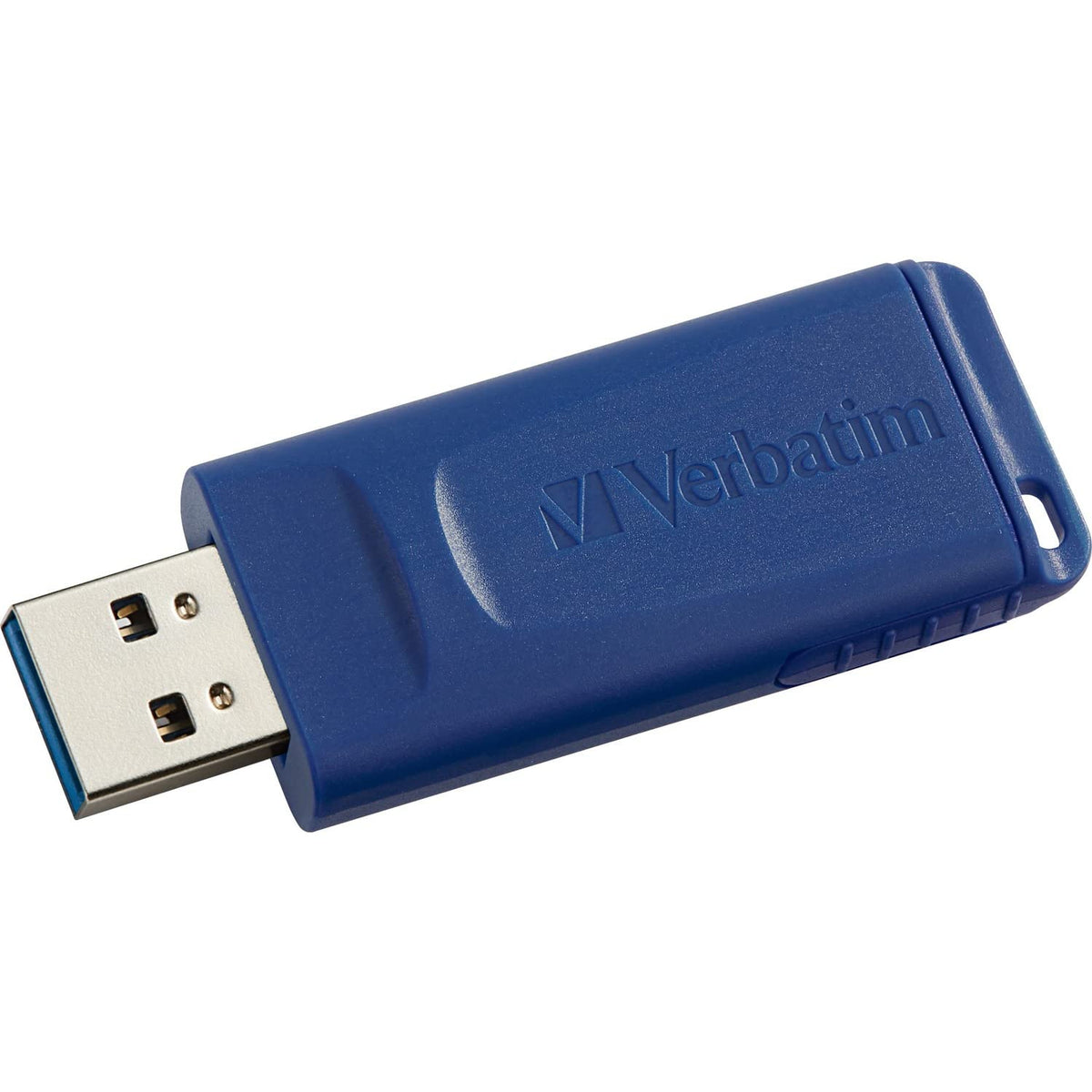 8GB USB 2.0 Flash Drive - Cap-Less & Universally Compatible - Blue by Verbatim – 8 GB, Plastic, Blue, Model 97088