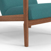 Solid Rubberwood Lounge Chair with Transitional Style by Starlight Canyon Home – Solid Rubberwood Frame, Brown
