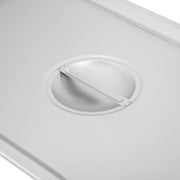 Full-Size Stainless Steel Hotel Pan Slotted Handled Cover by Carlisle FoodService Products – 20.75 x 12.75 x 1 Inches, 0.0 ounces, 18-8 Stainless, Silver, Model 607000CS