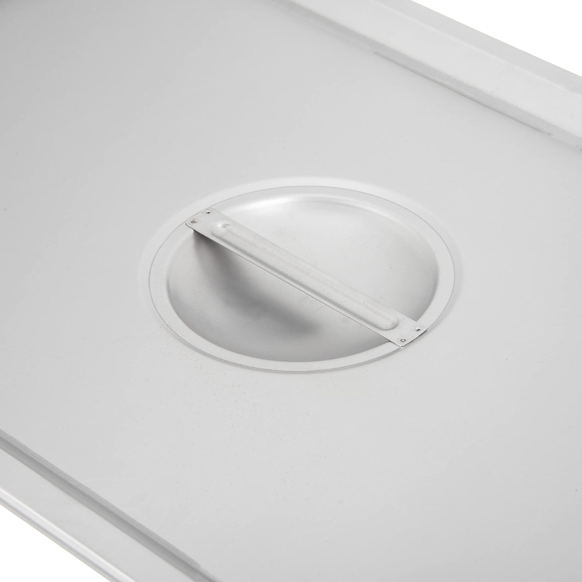 Full-Size Stainless Steel Hotel Pan Slotted Handled Cover by Carlisle FoodService Products – 20.75 x 12.75 x 1 Inches, 0.0 ounces, 18-8 Stainless, Silver, Model 607000CS