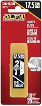 OLFA Dual-Edge Stainless Safety Blades (SKB-2S/10B) - 10 Blades, Food Safe
