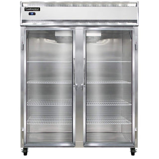 2RE-SS-GD Extra-Wide Two Section Reach In Glass Door Refrigerator by Continental Refrigerator – Commercial Grade