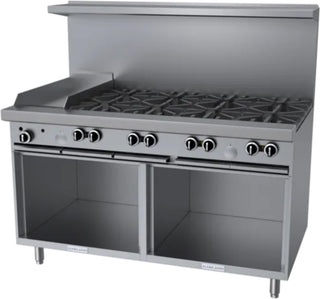 G Starfire Pro Series Gas Restaurant Range 60"W with (8) by Garland – 3.9 cubic_feet, Iron, Stainless-Steel, Model G60-8G12SS