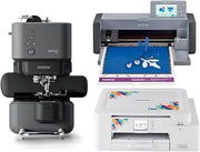 Brother Skitch Single-Needle Embroidery Machine, ScanNCut SDX125EGY Electronic Cutting Machine with Scanner, and SP1 Sublimation Printer