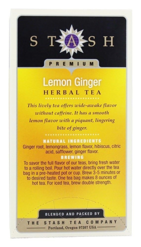 Tea Lemon Ginger (Pack of 6) by Stash – Pack of 20, Model 077652082494