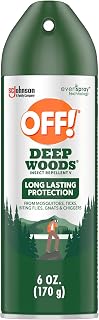 OFF! Deep Woods Insect Repellent Aerosol, Bug Spray with Long Lasting Protection from Mosquitoes, 6 oz (Pack of 12)