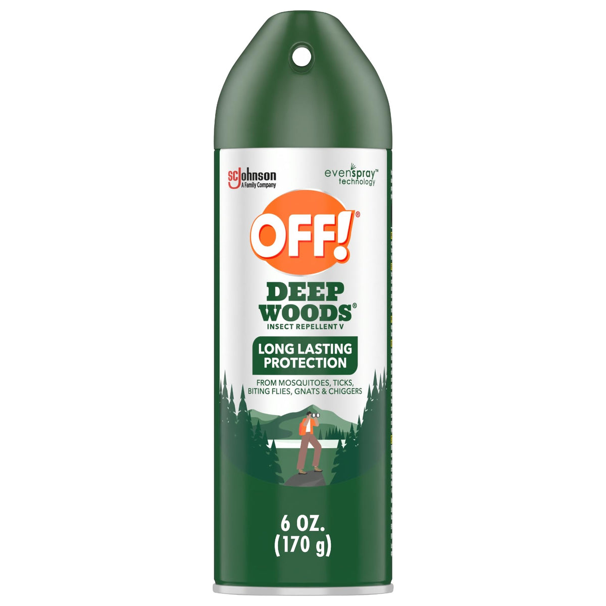Deep Woods Insect Repellent Aerosol by OFF! – 6 Ounce (Pack of 12), Green, Pack of 12, Model 46500018428