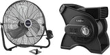 Lasko High Velocity Floor and Utility Blower Fans with Wall Mount and Pivoting Options, Black