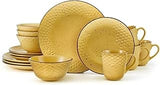 Pfaltzgraff Bumblebee 16 Piece Dinnerware Set, Service for 4, Yellow