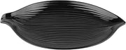 G.E.T. 133-26-BK, Black Elegance Collection, Black 10.5" Leaf Melamine Plates (Qty, 12)