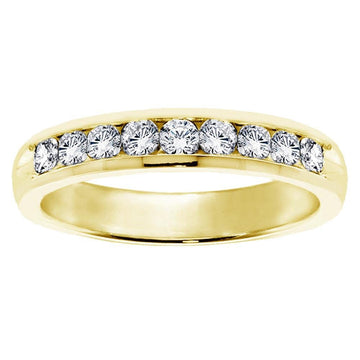 0.75 CT Channel Set Anniversary Round Diamond Wedding Band in 14k Yellow Gold - Size 10. by VIP Jewelry Art – Yellow Gold, Yellow,Gold, Model WB105YVIP
